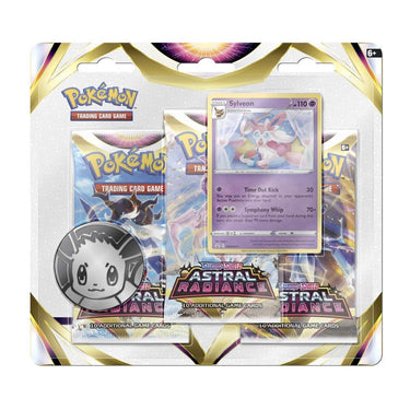 Pokémon TCG: Sword & Shield - Astral Radiance Sylveon 3 Booster Blister Pack - PokeRvmblister pack
